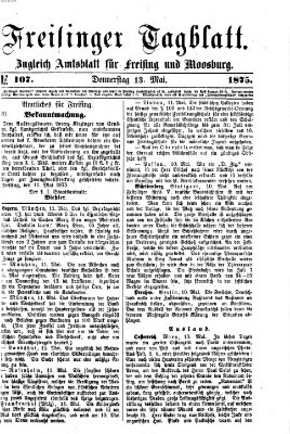 Freisinger Tagblatt (Freisinger Wochenblatt) Donnerstag 13. Mai 1875