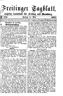 Freisinger Tagblatt (Freisinger Wochenblatt) Freitag 21. Mai 1875