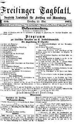 Freisinger Tagblatt (Freisinger Wochenblatt) Dienstag 25. Mai 1875