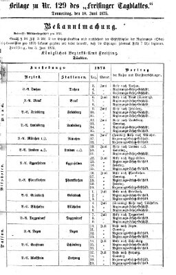 Freisinger Tagblatt (Freisinger Wochenblatt) Donnerstag 10. Juni 1875