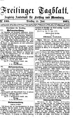 Freisinger Tagblatt (Freisinger Wochenblatt) Dienstag 15. Juni 1875