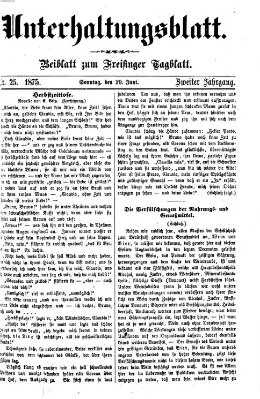 Freisinger Tagblatt (Freisinger Wochenblatt) Sonntag 20. Juni 1875