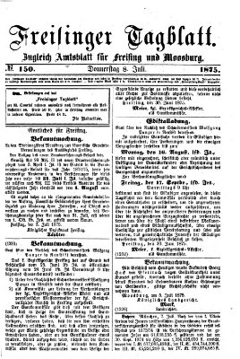 Freisinger Tagblatt (Freisinger Wochenblatt) Donnerstag 8. Juli 1875