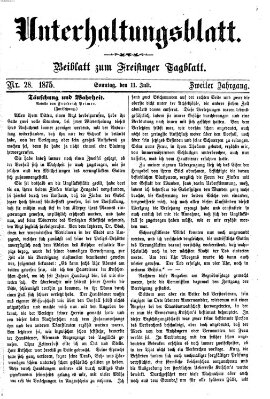 Freisinger Tagblatt (Freisinger Wochenblatt) Sonntag 11. Juli 1875