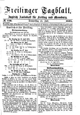 Freisinger Tagblatt (Freisinger Wochenblatt) Donnerstag 15. Juli 1875