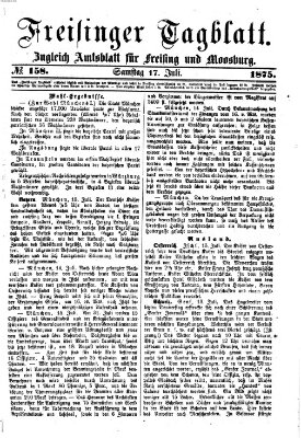 Freisinger Tagblatt (Freisinger Wochenblatt) Samstag 17. Juli 1875