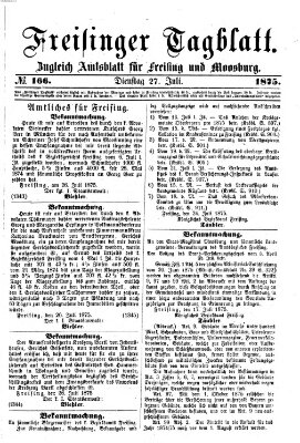 Freisinger Tagblatt (Freisinger Wochenblatt) Dienstag 27. Juli 1875