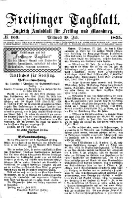 Freisinger Tagblatt (Freisinger Wochenblatt) Mittwoch 28. Juli 1875