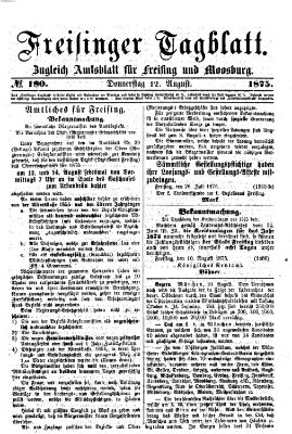 Freisinger Tagblatt (Freisinger Wochenblatt) Donnerstag 12. August 1875