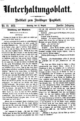 Freisinger Tagblatt (Freisinger Wochenblatt) Sonntag 15. August 1875