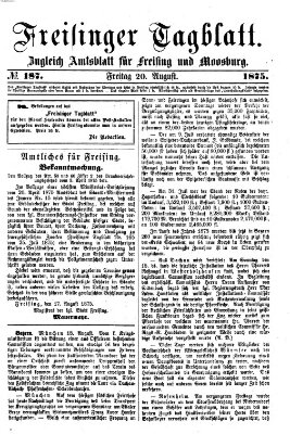 Freisinger Tagblatt (Freisinger Wochenblatt) Freitag 20. August 1875