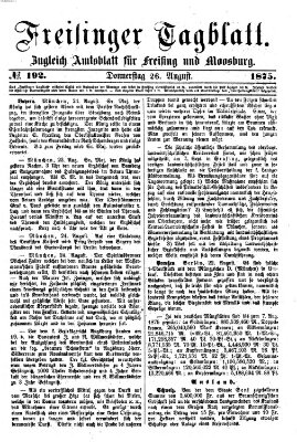 Freisinger Tagblatt (Freisinger Wochenblatt) Donnerstag 26. August 1875