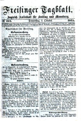 Freisinger Tagblatt (Freisinger Wochenblatt) Donnerstag 7. Oktober 1875