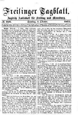 Freisinger Tagblatt (Freisinger Wochenblatt) Samstag 9. Oktober 1875