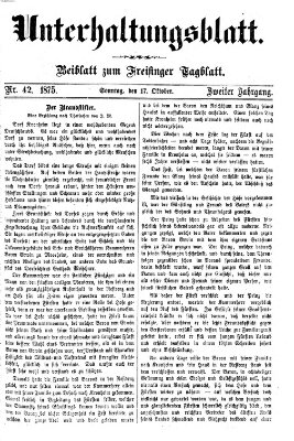 Freisinger Tagblatt (Freisinger Wochenblatt) Sonntag 17. Oktober 1875