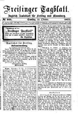 Freisinger Tagblatt (Freisinger Wochenblatt) Samstag 23. Oktober 1875