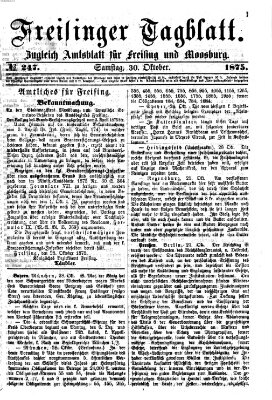 Freisinger Tagblatt (Freisinger Wochenblatt) Samstag 30. Oktober 1875