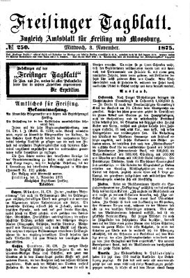 Freisinger Tagblatt (Freisinger Wochenblatt) Mittwoch 3. November 1875