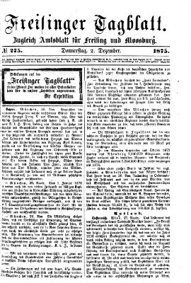 Freisinger Tagblatt (Freisinger Wochenblatt) Donnerstag 2. Dezember 1875