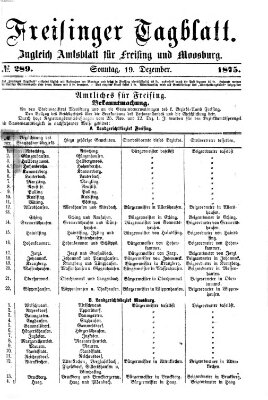 Freisinger Tagblatt (Freisinger Wochenblatt) Sonntag 19. Dezember 1875