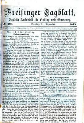 Freisinger Tagblatt (Freisinger Wochenblatt) Dienstag 21. Dezember 1875