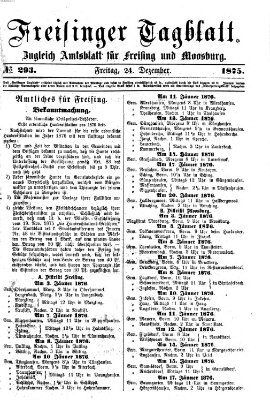 Freisinger Tagblatt (Freisinger Wochenblatt) Freitag 24. Dezember 1875