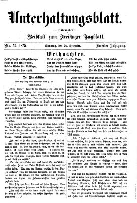 Freisinger Tagblatt (Freisinger Wochenblatt) Sonntag 26. Dezember 1875