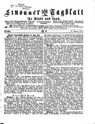 Lindauer Tagblatt für Stadt und Land Dienstag 12. Januar 1875