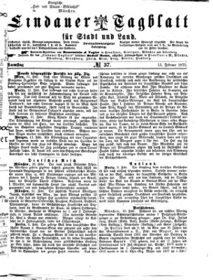 Lindauer Tagblatt für Stadt und Land Samstag 13. Februar 1875