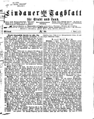 Lindauer Tagblatt für Stadt und Land Mittwoch 7. April 1875