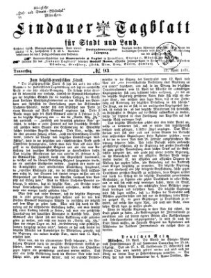 Lindauer Tagblatt für Stadt und Land Donnerstag 22. April 1875