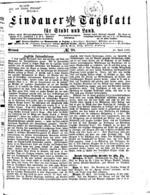 Lindauer Tagblatt für Stadt und Land Mittwoch 28. April 1875