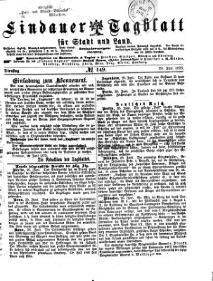 Lindauer Tagblatt für Stadt und Land Dienstag 29. Juni 1875