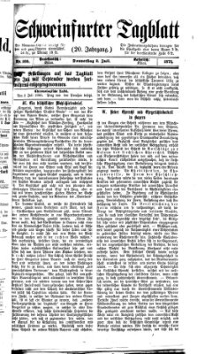 Schweinfurter Tagblatt Donnerstag 8. Juli 1875