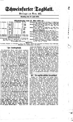 Schweinfurter Tagblatt Samstag 10. Juli 1875