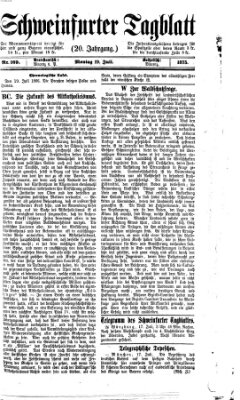 Schweinfurter Tagblatt Montag 19. Juli 1875