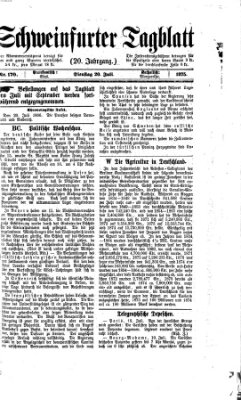 Schweinfurter Tagblatt Dienstag 20. Juli 1875