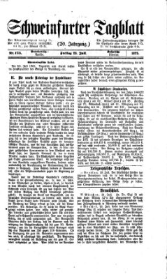 Schweinfurter Tagblatt Freitag 23. Juli 1875