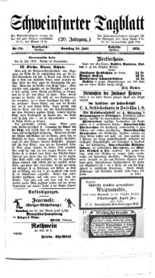 Schweinfurter Tagblatt Samstag 24. Juli 1875