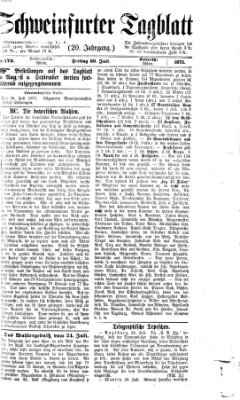 Schweinfurter Tagblatt Freitag 30. Juli 1875