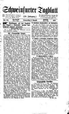 Schweinfurter Tagblatt Donnerstag 5. August 1875