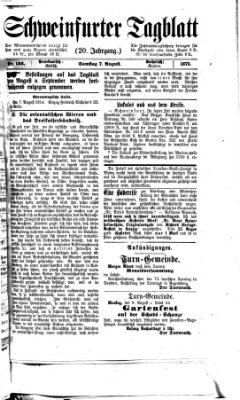 Schweinfurter Tagblatt Samstag 7. August 1875