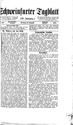 Schweinfurter Tagblatt Freitag 20. August 1875