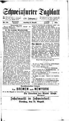 Schweinfurter Tagblatt Samstag 21. August 1875