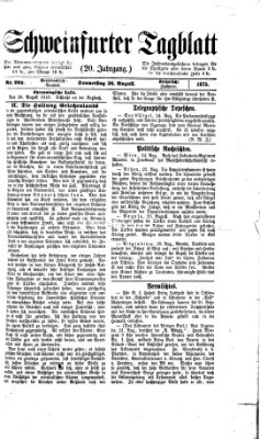 Schweinfurter Tagblatt Donnerstag 26. August 1875