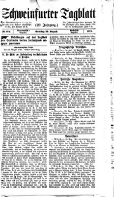 Schweinfurter Tagblatt Samstag 28. August 1875