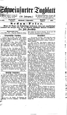 Schweinfurter Tagblatt Mittwoch 1. September 1875