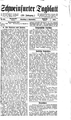 Schweinfurter Tagblatt Samstag 4. September 1875