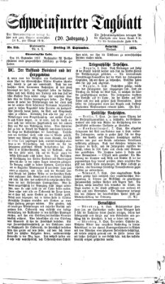 Schweinfurter Tagblatt Freitag 10. September 1875