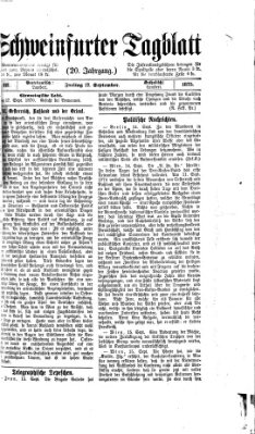 Schweinfurter Tagblatt Freitag 17. September 1875